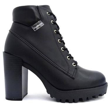 Imagem de Bota Coturno Feminino Moleca Salto Alto Napa 5325.119