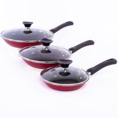 Imagem de Jogo de Frigideiras Tramontina 3pçs Caribe Revestimento