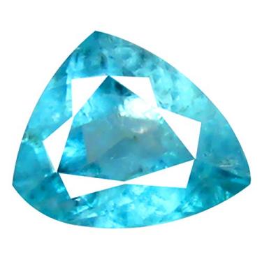 Imagem de Gemas de luxo 0,27 ct AAA+ VVS-VS Clareza Não aquecida/Corte de Trilhão não tratado (5 x 4 mm) Azul Verde Grandierite Solto Pedra preciosa