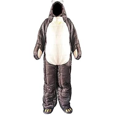 Imagem de Saco de dormir múmia Saco de dormir humanóide, saco de dormir de acampamento portátil para adultos Jaqueta com pés e mangas, saco de dormir portátil ultraleve, à prova de vento quente, A, L