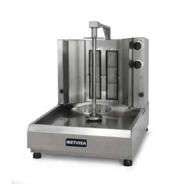 Imagem de Assador de Churrasco Grego a Gás Metvisa 2 Queimadores Espeto Rotativo 127V ACGE2127M605