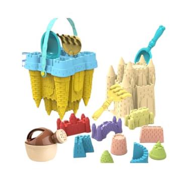 Imagem de shamjina 14x brinquedo de castelo de areia para crianças brinquedos de areia de praia para meninos meninas baldes de castelo ao ar livre para playground verão