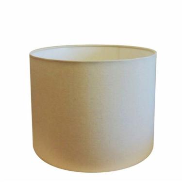 Imagem de Cúpula Abajur Cilíndrica Cp-7018 Ø40x25cm Algodão Crú