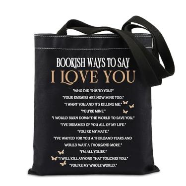 Imagem de TIIMG Bookish Gift Book Lover Gift Reader Gift Inimies to Lovers Gift Bookish ways to say I Love You Tote Bag, Formas Livres, big, 0