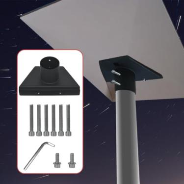 Imagem de KNUOPYT Suporte adaptador de tubo Starlink Gen 3, kit de montagem de poste Starlink para placa de prato padrão Starlink V3/Gen 3, suporte de poste de teto Starlink Ethernet (preto)