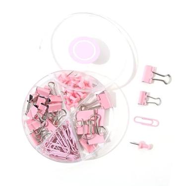 Imagem de Clipes de Papel Macaron Conjuntos de Alfinetes para Organizador de Documentos Escolares de Escritório, Clipes de 15 Mm X 13, Clipes de 19 Mm X 7, Clipes de Papel X 25, Alfinetes