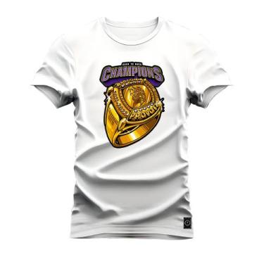 Imagem de Camiseta Unissex Moda Streetweat Confortável Algodão Champions Ring -