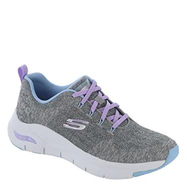 Imagem de Skechers T nis feminino Keep It Up Arch Fit, Lavanda Carv o, 11