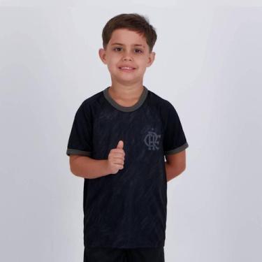 Imagem de Camisa Flamengo Atlas Infantil Preta - Braziline