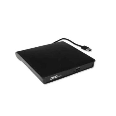 Imagem de Gravador De CD/DVD Externo Preto Usb 3.0 Slim, Mac Notebook, Ultrabook