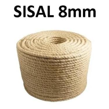Imagem de Corda Sisal Natural 8mm Artesanato Uso Geral 25 Metros - MISTER