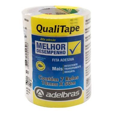 Imagem de Fita Adesiva Pp 18mmx50m Qualitape Trans. 35 Um.  Adelbras