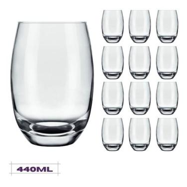 Imagem de Jogo 6 Copos Redondos 450ml Transparente Suco Agua - PRATICASA, Transp