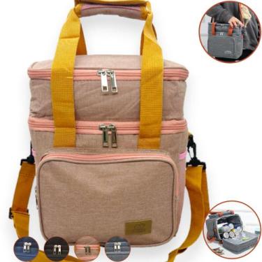 Imagem de Bolsa Térmica Feminina Masculina Porta Marmita Lanche Bebida Grande Ca