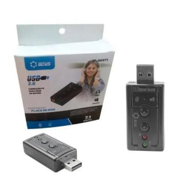 Imagem de LOTUS Placa De Som Usb Adaptador Externo 7.1 Canais Lotus LT-H0071 COD