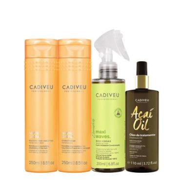 Imagem de Kit Cadiveu Professional Nutri Glow Shampoo Condicionador Maxi Ondas e
