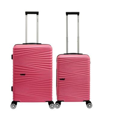 Imagem de Conjunto Mala de Viagem Bordo Rígida Rodinha Dupla Leve Bagagem Mao Av