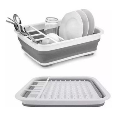 Imagem de Escorredor De Pratos Louças Copos Retratil Compacto Silicone - Cosy
