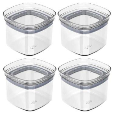 Imagem de 4x Porta Temperos Pote 450ml Organizador OU Block Hermético