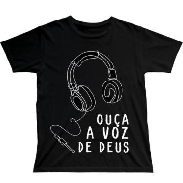 Imagem de Camiseta Algodão Gospel Jesus Cristão Frase Básica Estilo Evangélico -