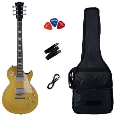 Imagem de Guitarra Michael GM730N Gold + Capa Acolchoada + Correia + P10 + Palhe