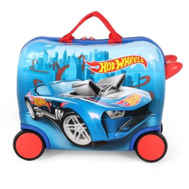 Imagem de Mala De Viagem Infantil Carrinho Com Rodinhas Hot Wheels-Unissex