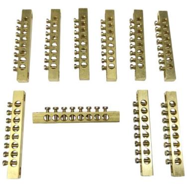 Imagem de Kit 10 Barramento Neutro ou Terra com 8 Furos até 36a para Painel Elét