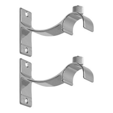 Imagem de KIT 2 Suportes Para Varão Wave Alumínio Perfil Invertido 19mm - decor 