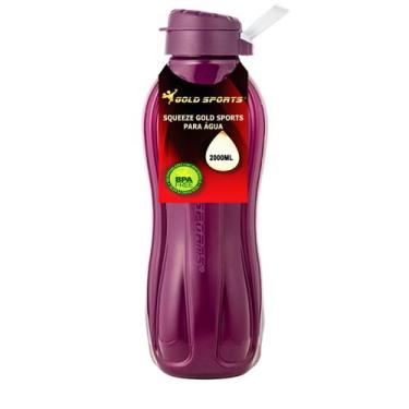 Imagem de Garrafa Squeeze Plástica Gold Sports Resistente II - BPA- FREE  - 2000