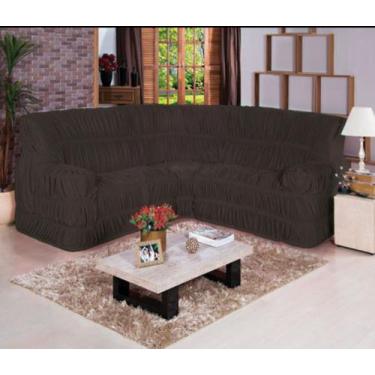 Imagem de Capa de sofa Canto  5 a 6 lurages Malha gel 21 elasticos - ibitinga co