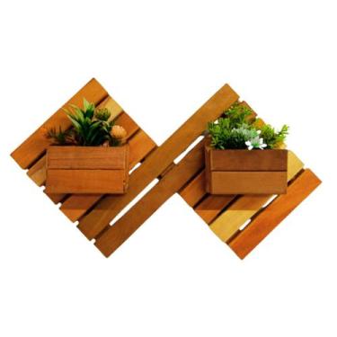 Imagem de Floreiras De Parede Madeira Jardim Vertical Flor Suporte - Decor Luze