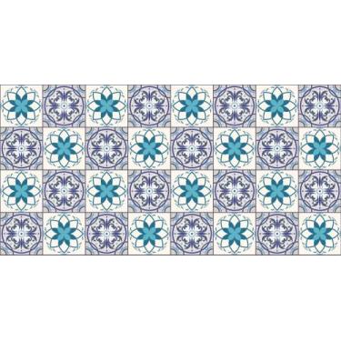 Imagem de Adesivo Azulejo Português - 2 desenhos (AZUL E BRANCO) - Leo Publicida