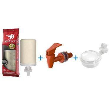 Imagem de KIT 1 Refil Vela Filtro Barro São João + 1 Torneira + 1 Boia - CERAMIC