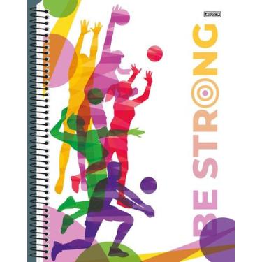 Imagem de Caderno Espiral Capa Dura 10 Matérias Be Strong 160 Folhas - São Domin