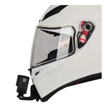 Imagem de AGV K1 Kits de suporte para capacete de motocicleta de alumínio personalizado para GoPro e Insta360 Etc. Câmera de ação com almofadas adesivas e suporte de gancho J