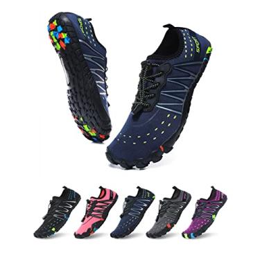 Imagem de ziitop Sapatos aquáticos para homens e mulheres praia descalço natação escalada piscina meias, antiderrapante, respirável, secagem rápida, leve, sem cadarço, esportes ao ar livre, caminhadas, passeios