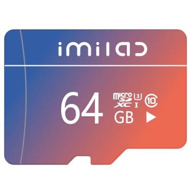 Imagem de IMILAB Cartão de memória microSDXC UHS-I de 64 GB, U3, A2, V30, Classe 10, cartão micro SD compatível com câmeras de segurança IMILAB (64, GB)