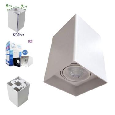Imagem de Spot Sobrepor Quadrado MR16 GU10 Direcional Branco - Delis Iluminação