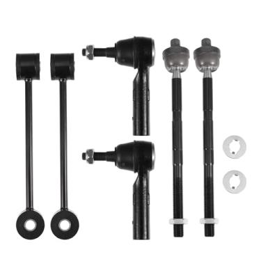 Imagem de X AUTOHAUX 6 peças de elos de barra de balanço dianteiros extremidades de direção externas internas para Jeep Commander 2006-2010 para Jeep Grand Cherokee 2005-2010 Kit de suspensão estabilizador