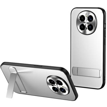 Imagem de POYUFRG Capa ultrafina para Honor Magic 7 Pro/7, capa para celular com suporte dobrável para proteção total da lente antirimpressões digitais, prata, 7 Pro