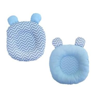Imagem de Travesseiro Anatômico Para Bebê - Luck Baby, Chevron Azul