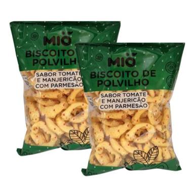 Imagem de Kit 2 Biscoito de Polvilho Mió Sabor Tomate e Manjericão com Parmesão 