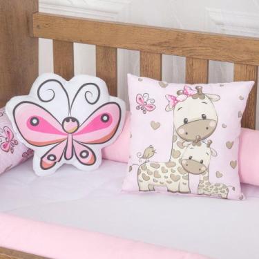 Imagem de Kit Almofadas Decorativas Infantil Girafinha Rosa - Miguel Baby
