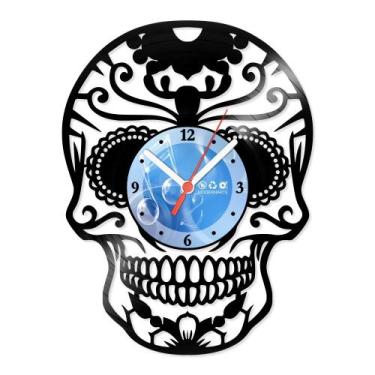 Imagem de Relógio De Parede Disco Vinil Diversos - Caveira Mexicana 2 - VDI-162 