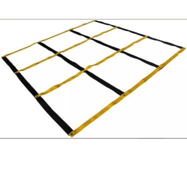 Imagem de Escada Quadrada Agilidade Treinamento Funcional - Pro Trainer, Amarelo