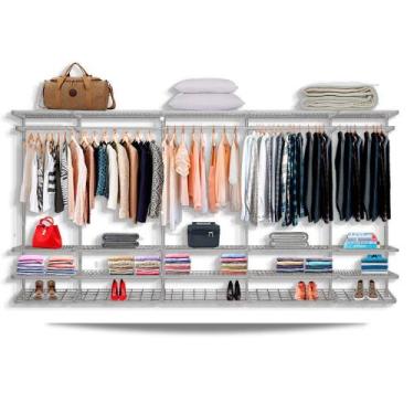 Imagem de Guarda Roupa closet aramado sem portas CLR285 - 4,00m - Casa Expressa