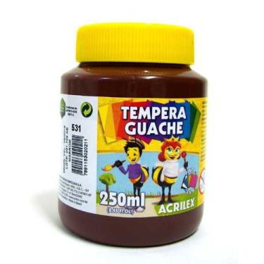 Imagem de Tinta Guache 250ml Marrom 531 Acrilex