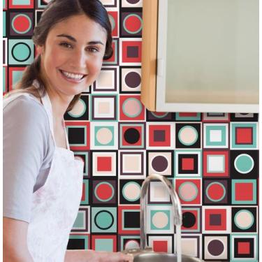 Imagem de Adesivo de Azulejo Alegria 20x20 cm com 12un - Quartinhos