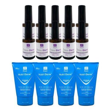 Imagem de Kit 10 Ônico Blend 10ml Pincel + 4 Creme Nutri Derm 100gr - RHR Cosmét