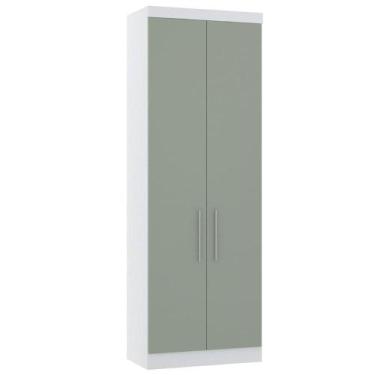 Imagem de Guarda Roupa Modulado 101,50cm 3 Prts Alpes Branco/Grey Sky - LUCIANE 